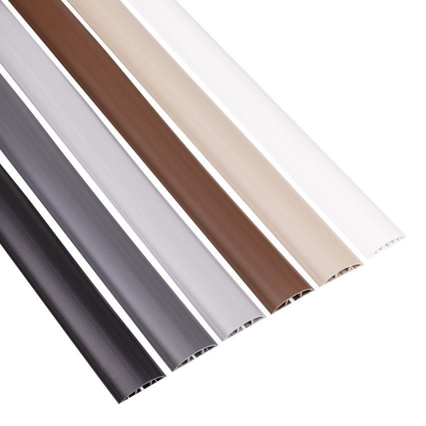 Canal cablu din PVC - 200 cm, semicircular, bej