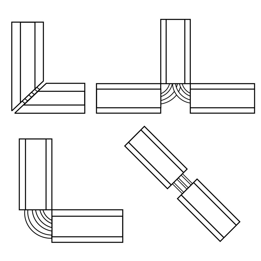 Canal cablu din PVC - 200 cm, trapezoidală, maro