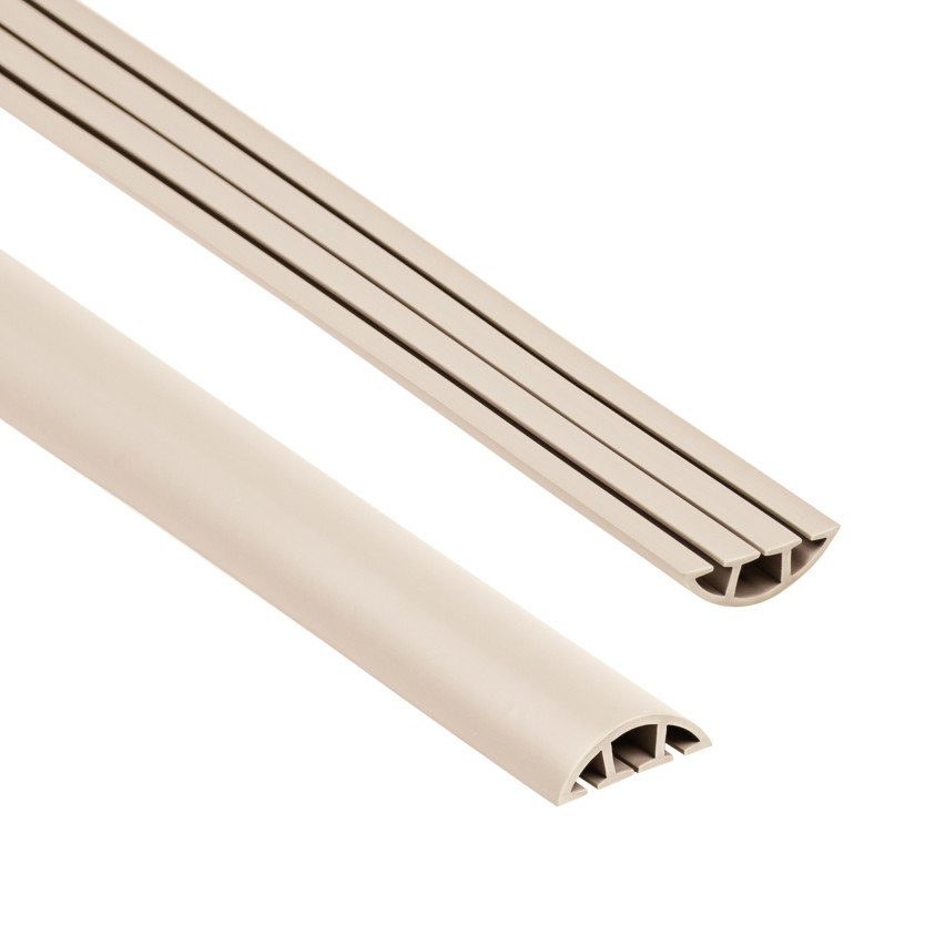 Canal cablu din PVC - 200 cm, semicircular, bej