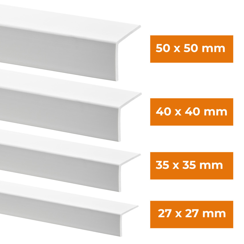 Profil unghiular din PVC, plastic autoadeziv, protecție pentru margini, gri închis