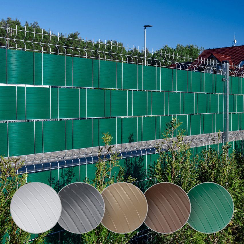 Bandă de gard Quest® Lux 900 g/m², 19cm Verde RAL 6005