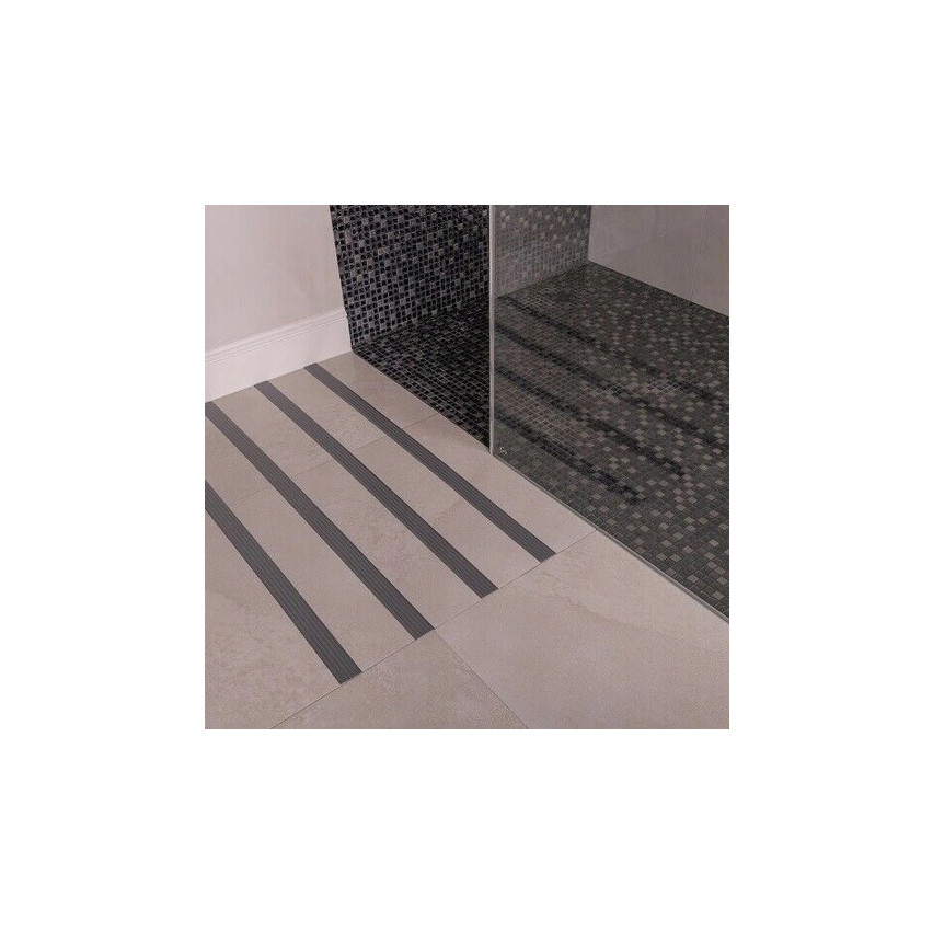 Bandă antiderapantă din PVC Bandă autoadezivă, antiderapantă pentru scări, antiderapantă, 5m, gri