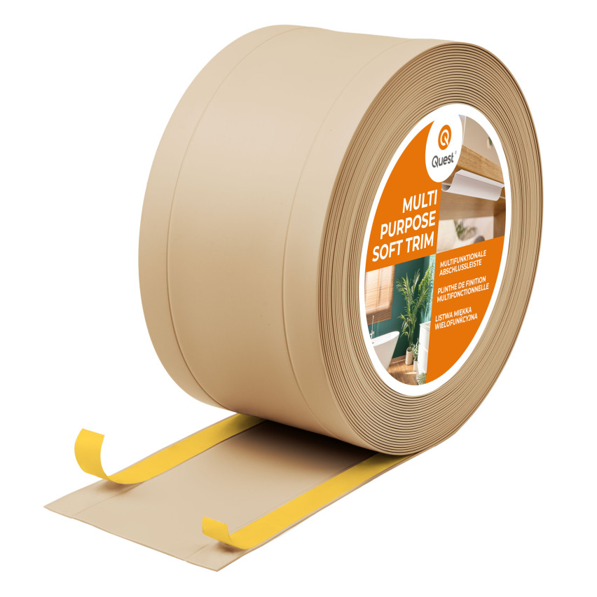 Listă multifuncțională PVC 6in1 – panou de finisaj autoadeziv, culoare nisipoasă