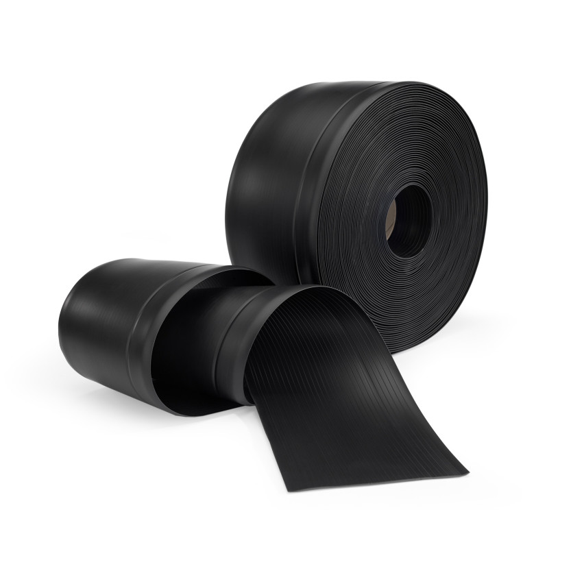 Plinta moale, Plinta flexibilă pentru pardoseală, Plinta de colț, PVC 100x25mm, negru