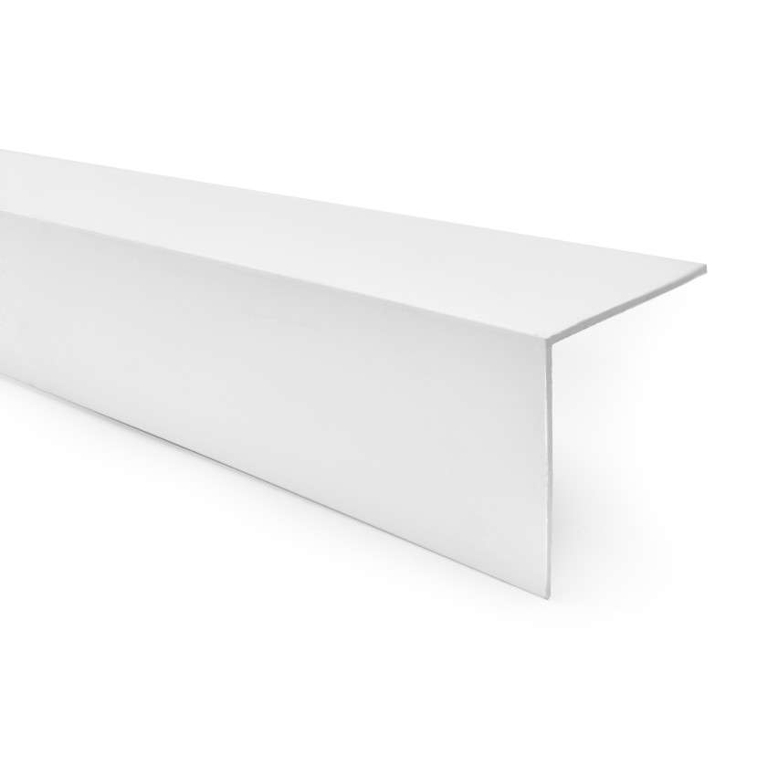 Profil unghiular din PVC, protecție autoadezivă pentru margini, protecție pentru colțuri, alb, 