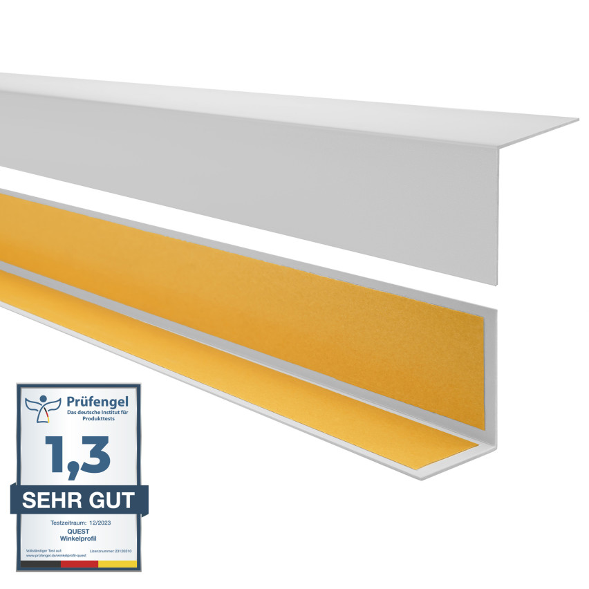 Profil unghiular din PVC, protecție autoadezivă pentru margini, protecție pentru colțuri, gri,