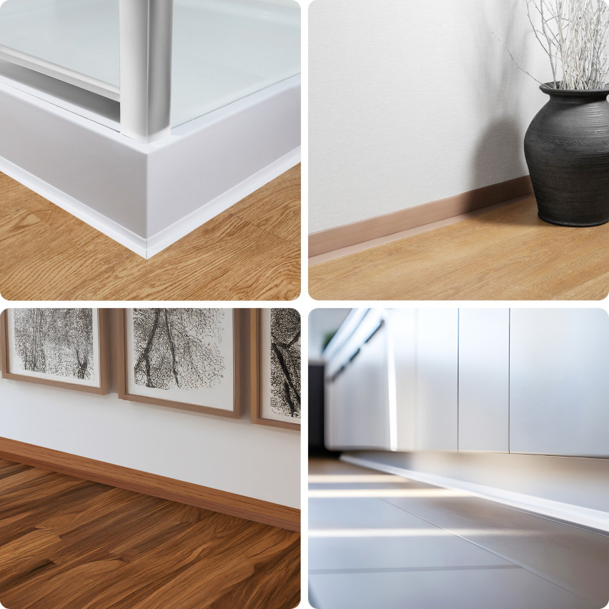 Plintă moale autoadezivă 50x20 mm, garnitură de perete flexibilă pentru bucătărie și baie, plintă din PVC, bandă de etanșare, maro închis
