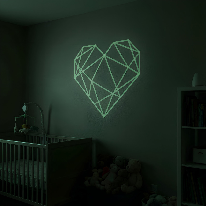 Profile PVC fotoluminiscente autoadezive, bandă de siguranță care luminează în întuneric, alb, 30 mm, 5 m