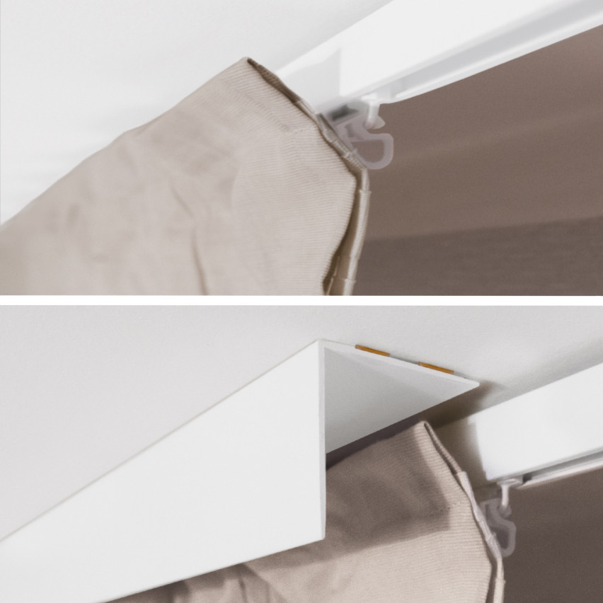 Capac pentru șină de perdea, Capac pentru șină de perdea 2m alb 