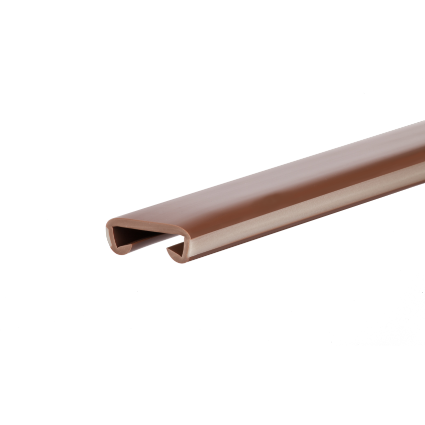 Balustradă PVC, balustradă scări, balustradă scări, FOTO, 40x8mm, maro, 1m