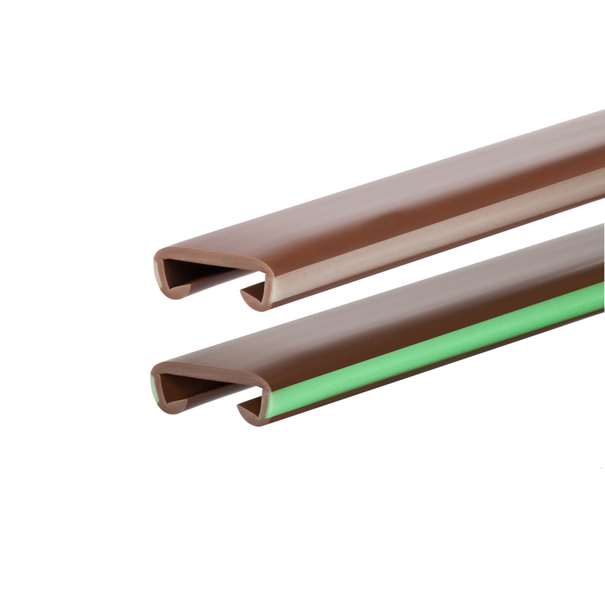 Balustradă PVC, balustradă scări, balustradă scări, FOTO, 40x8mm, maro, 1m