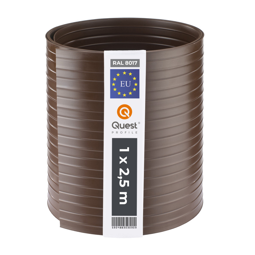 Bandă de gard Quest® Lux 900 g/m², 19cm Maro RAL 8017