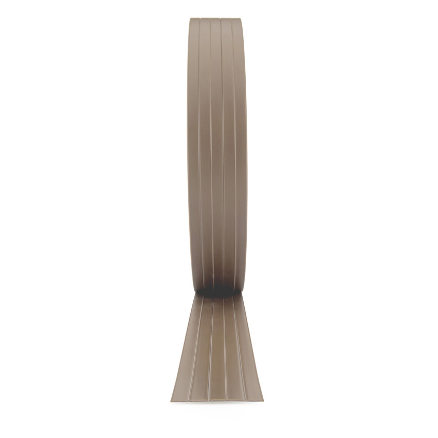 Bandă de gard din PVC – fâșie îngustă și verticală pentru garduri din panouri, potrivită pentru reliefuri, 900 g/m², bej RAL 1019