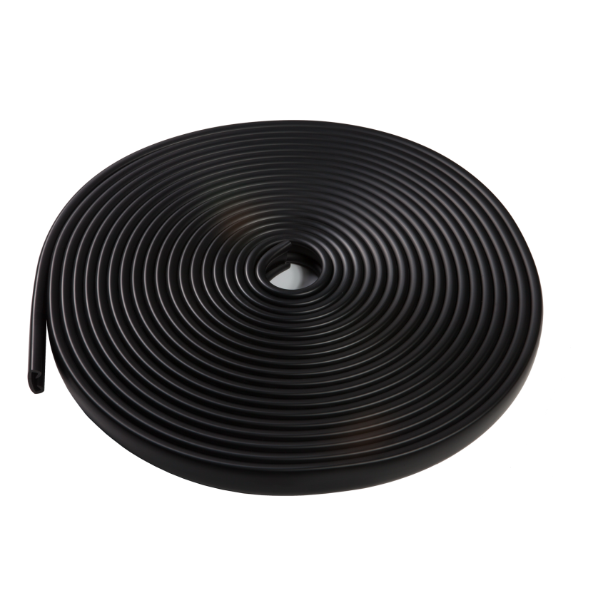 Balustradă din PVC, balustradă pentru scări, balustradă pentru scări, PREMIUM, 35x8mm, negru, 1m