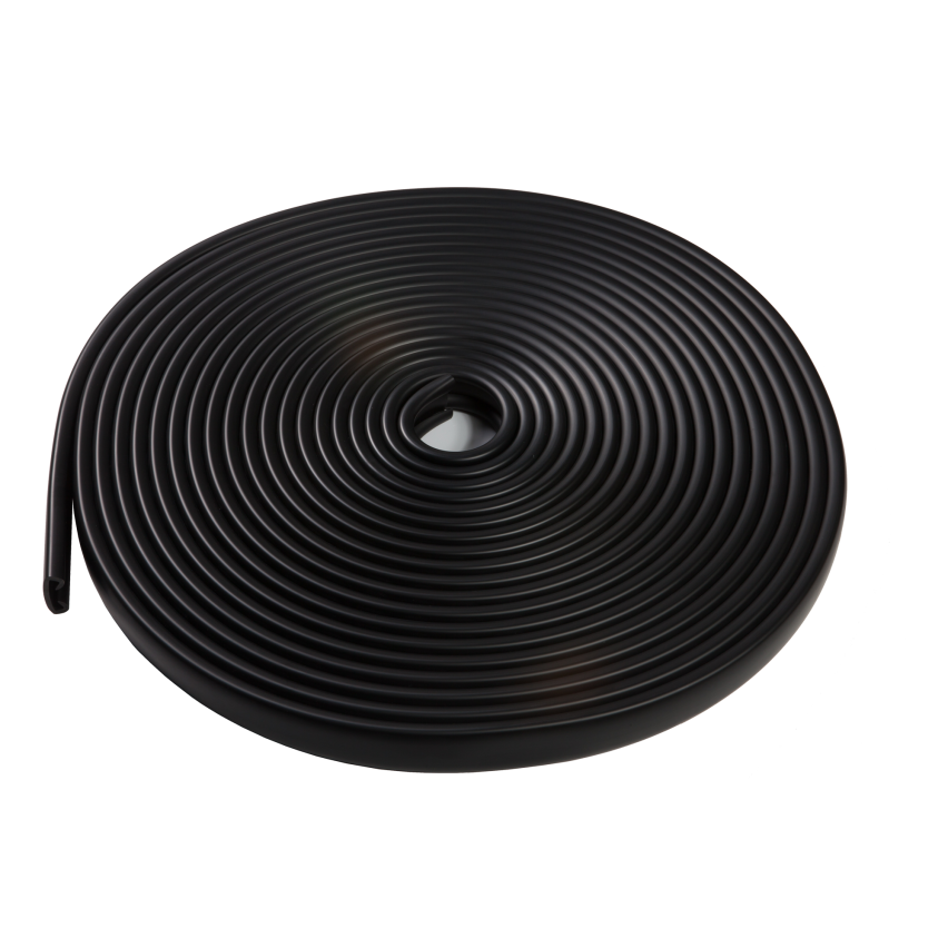 Balustradă din PVC, balustradă pentru scări, balustradă pentru scări, PREMIUM, 40x8mm, negru, 1m