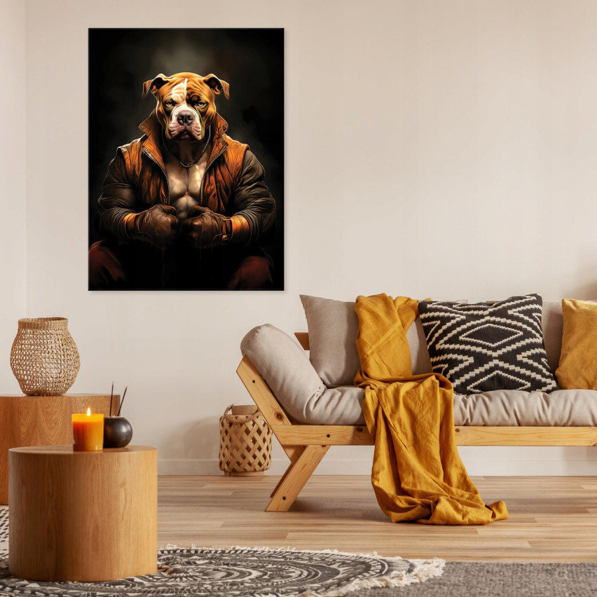 ABSTRACT PITBULL DOG Imagine de perete pentru camera de zi birou 40x30