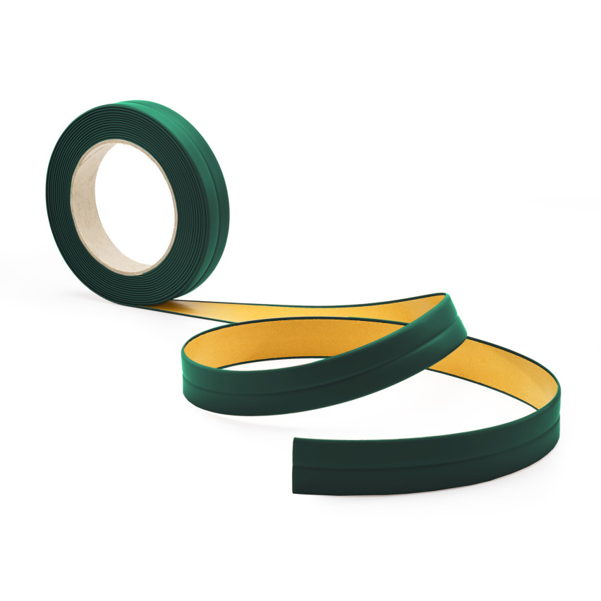 Plinta moale autoadezivă moale 10x10mm pentru bucătărie și baie Bandă de etanșare a îmbinărilor din PVC verde 5m