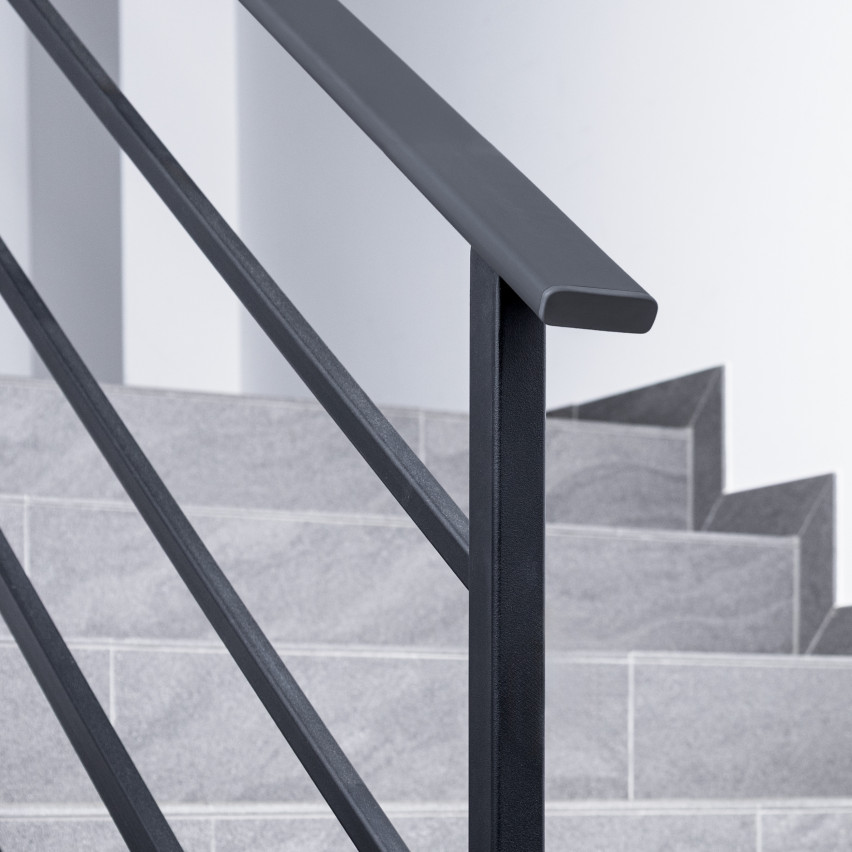 Finisaj pentru stâlp de balustradă din PVC, capac de capăt pentru profil de balustradă STANDARD, 40x8, gri închis