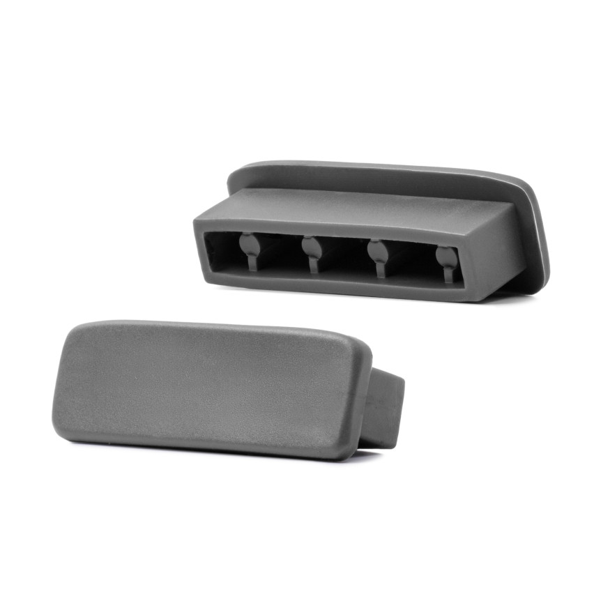 Finisaj pentru stâlp de balustradă din PVC, capac de capăt pentru profil de balustradă STANDARD, 40x8, gri închis