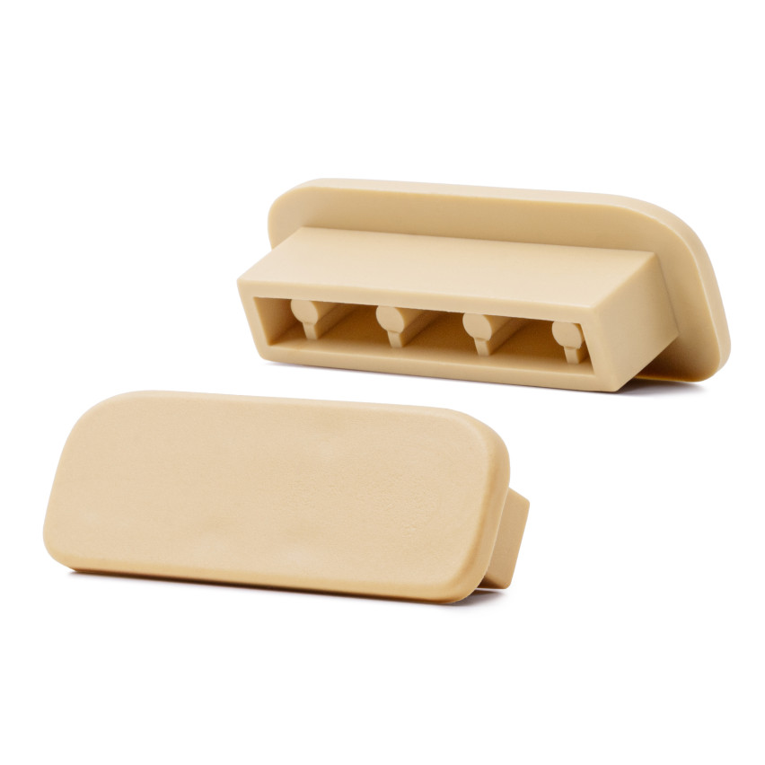 Finisaj pentru profil de balustradă din PVC, capac de capăt pentru profil de balustradă PREMIUM, 40x8, crem