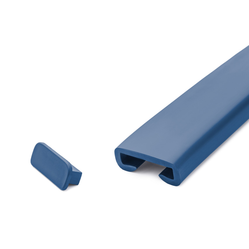 Finisaj pentru stâlp de balustradă din PVC, capac de capăt pentru profil de balustradă PREMIUM, 40x8, albastru închis