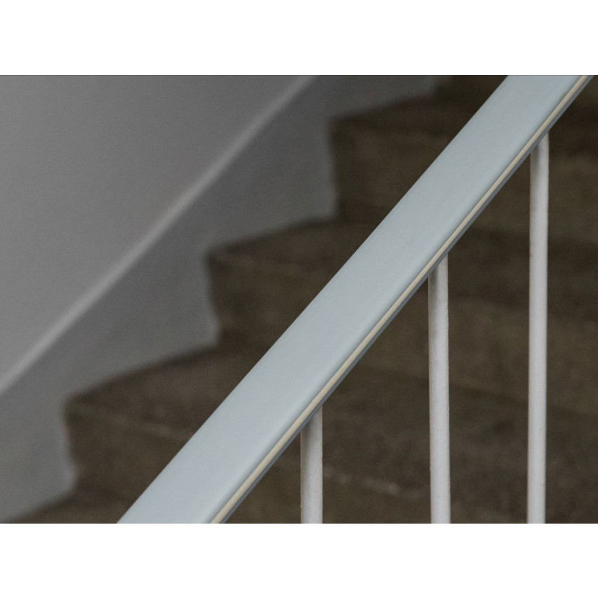 Balustradă din PVC, balustradă pentru scări, balustradă pentru scări, FOTO, 40x8mm, gri, 1m