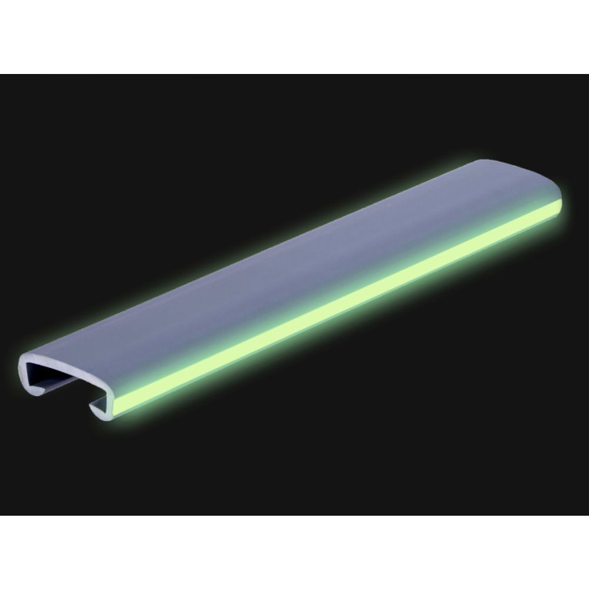Balustradă din PVC, balustradă pentru scări, balustradă pentru scări, FOTO, 40x8mm, gri, 1m