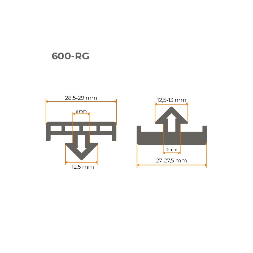 Etanșare de podea pentru transport, negru 1m