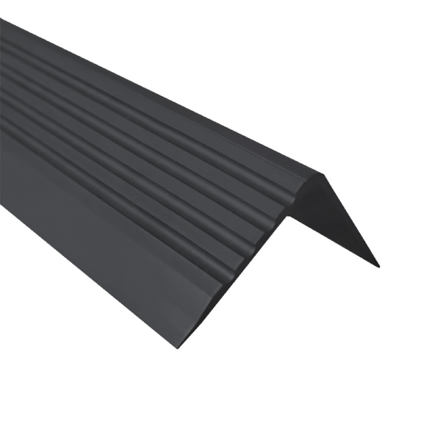 Profil antiderapant pentru scări cu adeziv 50x42mm, 100 cm negru - Set