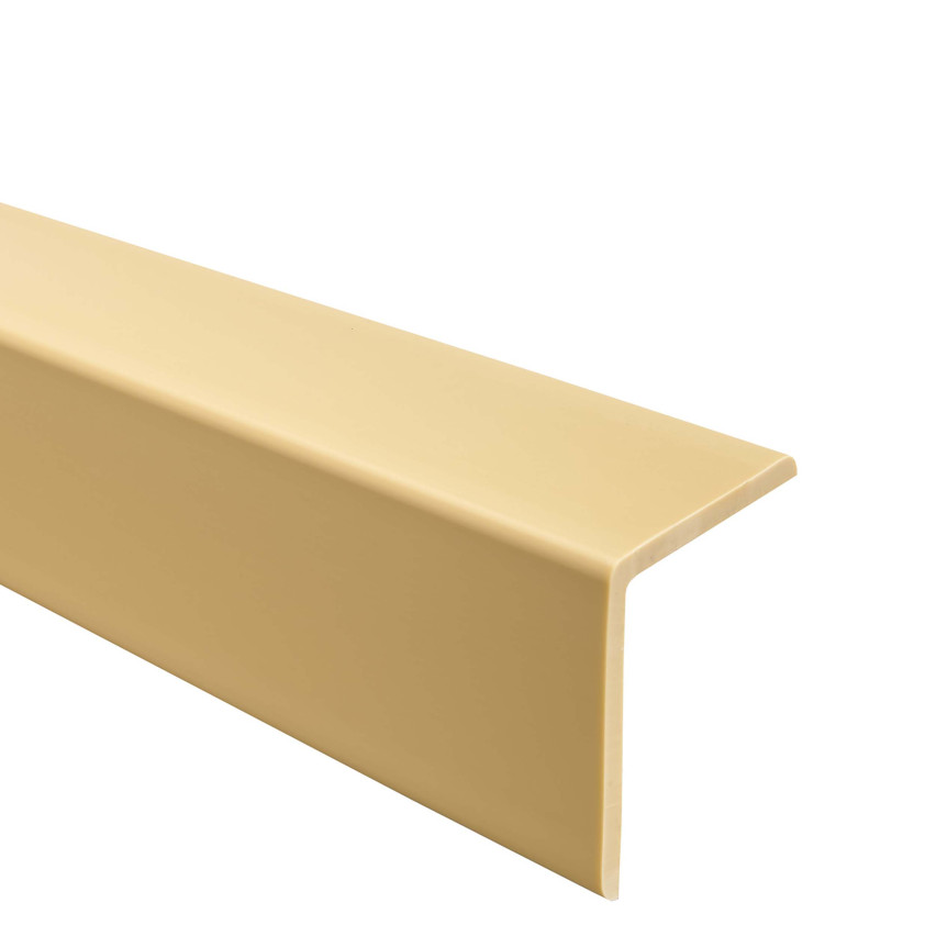 Profil unghiular din PVC, plastic autoadeziv, protecție de margine, cremos