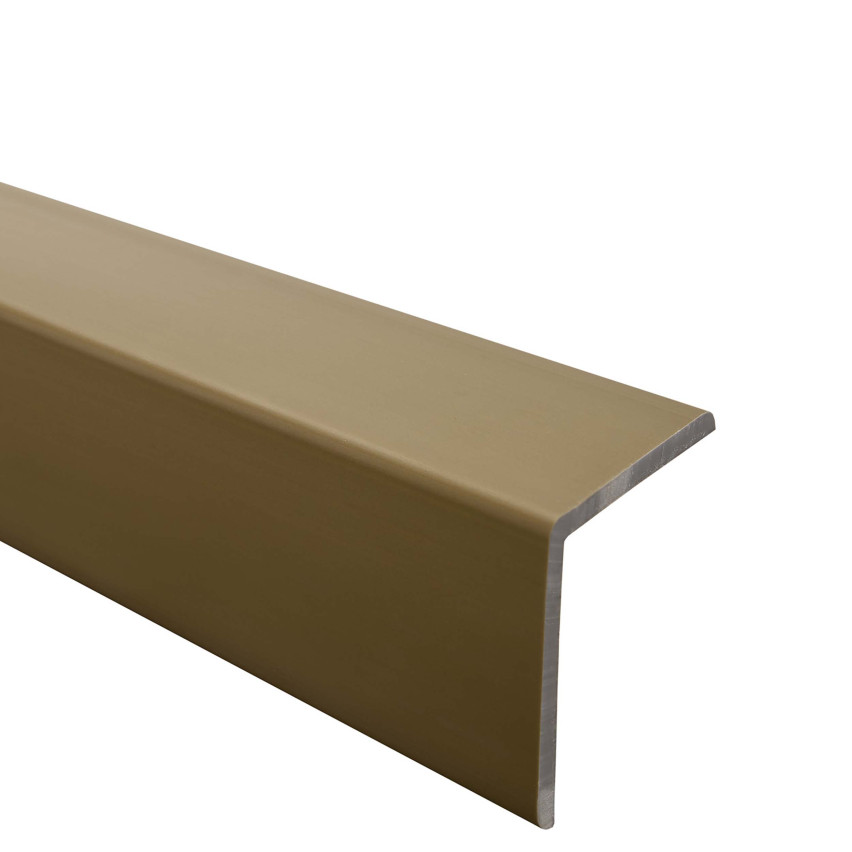 Profil unghiular din PVC, plastic, protecție de margine, alamă