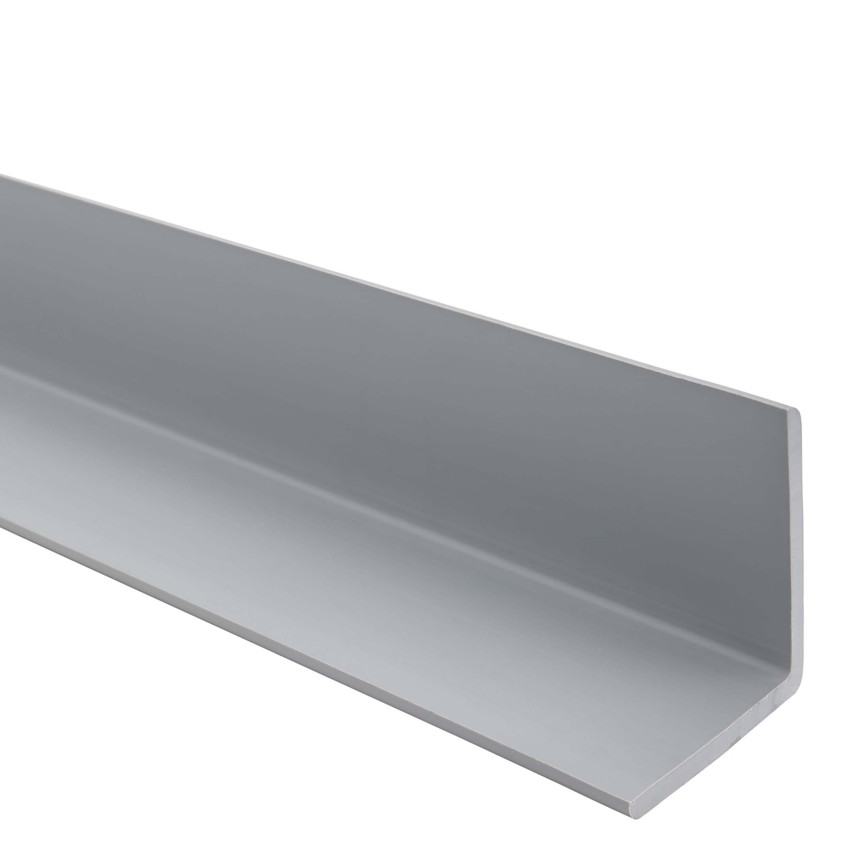 Profil unghiular din PVC, plastic, protecție pentru margini, gri
