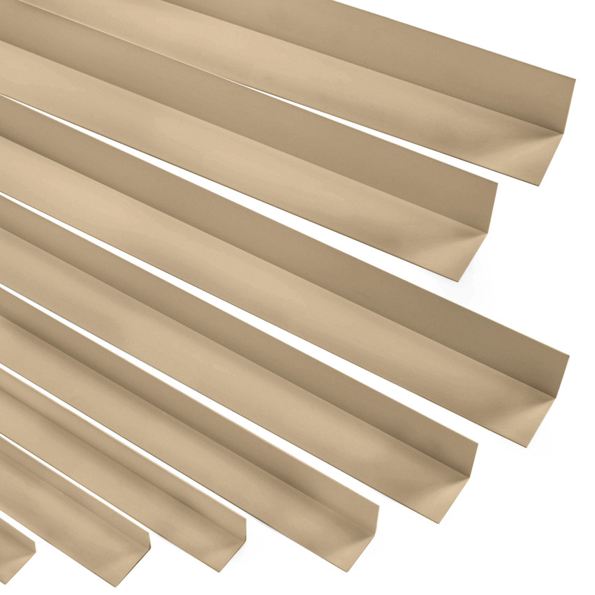  Profil de colț PVC, inegal, lipit pe exterior, protecție colț, bej