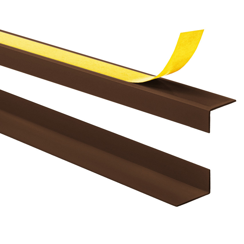  Profil de colț PVC, inegal, lipit pe exterior, protecție colț, bronz