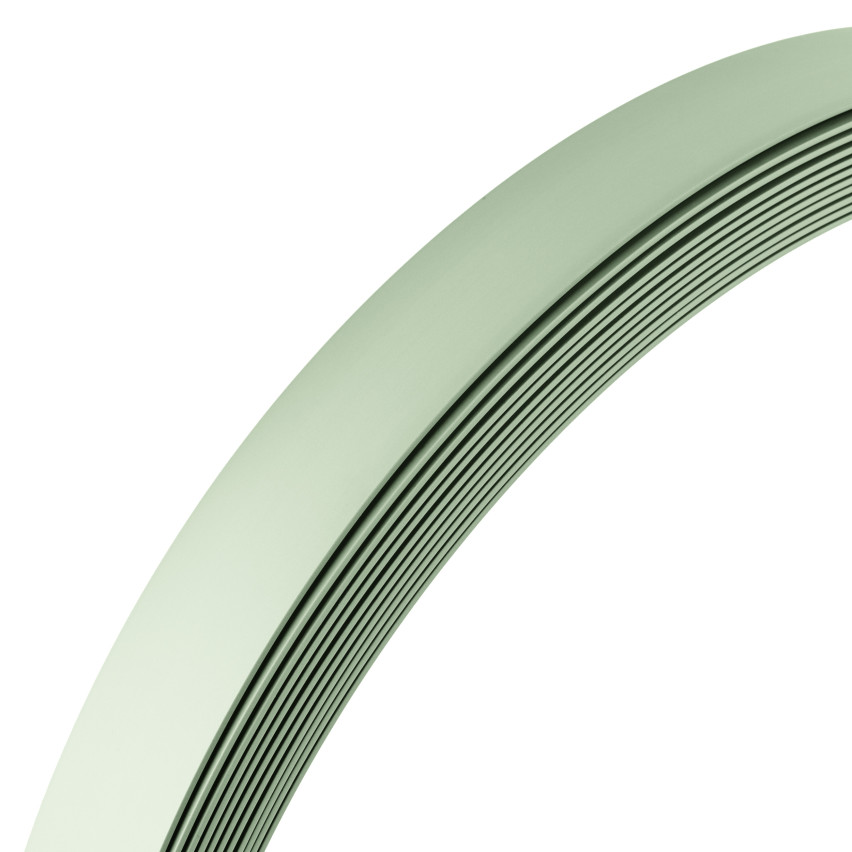 Bară plată din PVC dur cu adeziv, verde deschis, 10 m