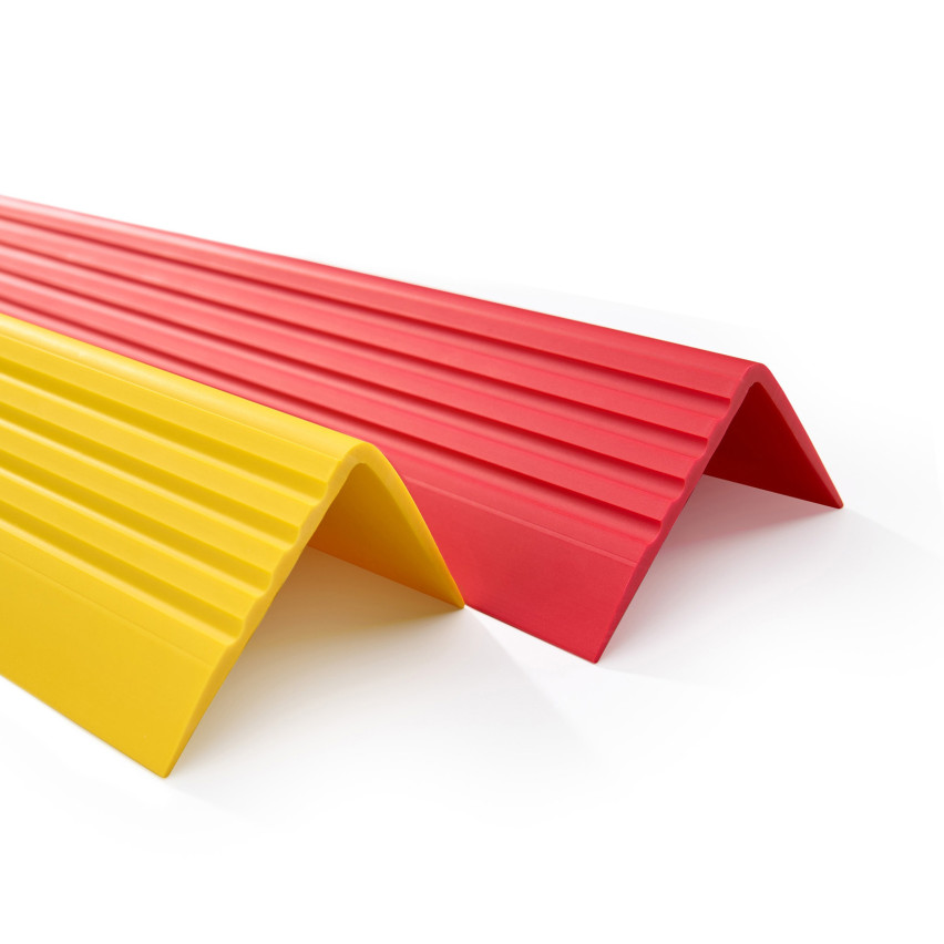 Profil scară de avertizare antiderapant, autoadeziv RGP-O 50x50 mm roșu