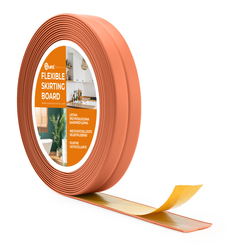 Plinta moale autoadezivă moale 10x10mm pentru bucătărie și baie Bandă de etanșare a îmbinărilor din PVC cărămidă 5m