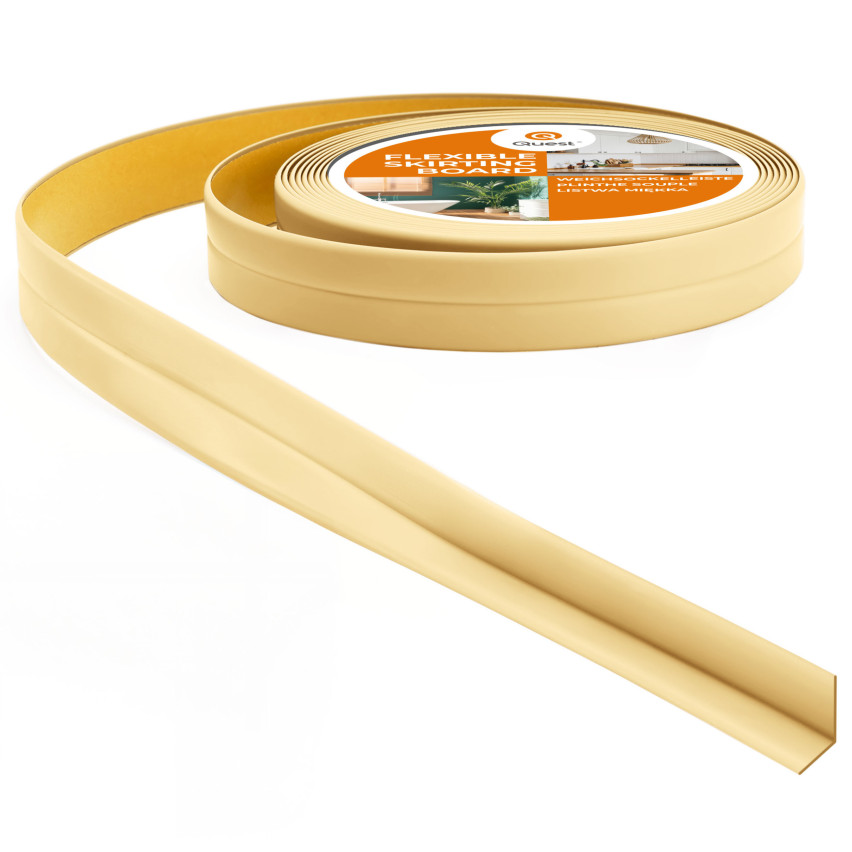 PVC bandă autoadezivă de instalare și finisare pe bandă de spumă 10/10 5m, crem