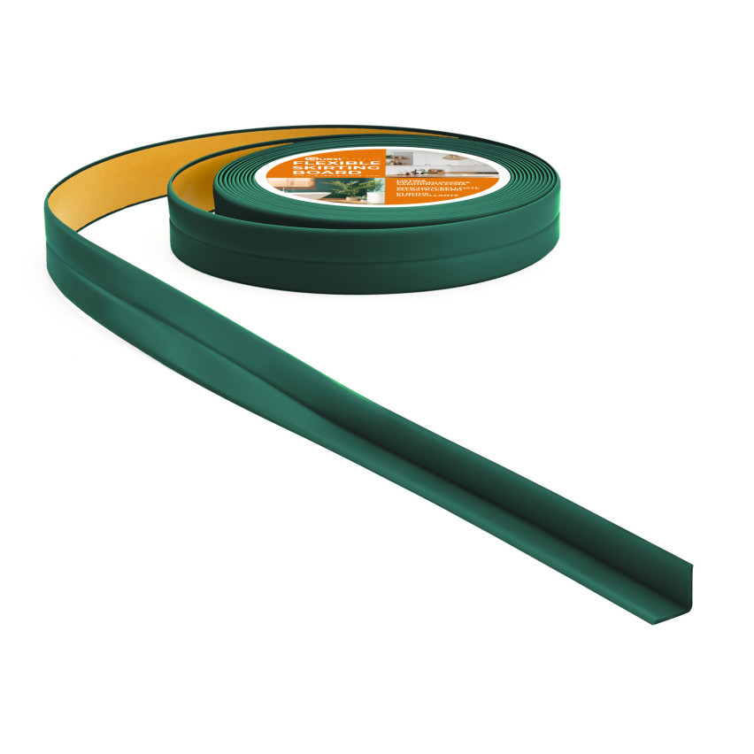 Plinta moale autoadezivă moale 10x10mm pentru bucătărie și baie Bandă de etanșare a îmbinărilor din PVC verde 5m
