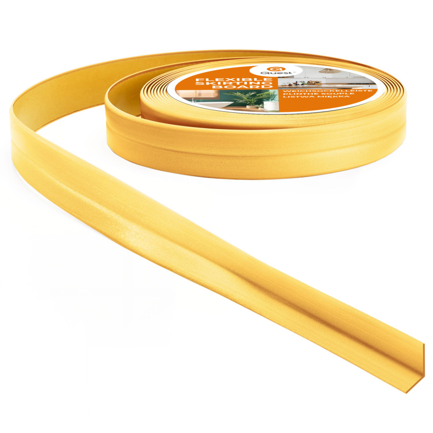 Plinta moale autoadezivă moale 10x10mm pentru bucătărie și baie Bandă de etanșare a îmbinărilor din PVC Gold5m