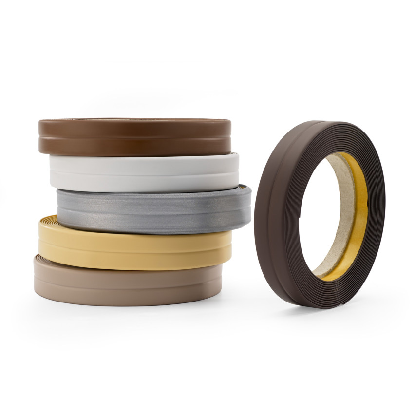 Plinta moale autoadezivă moale 10x10mm pentru bucătărie și baie Bandă de etanșare a îmbinărilor din PVC Gold5m