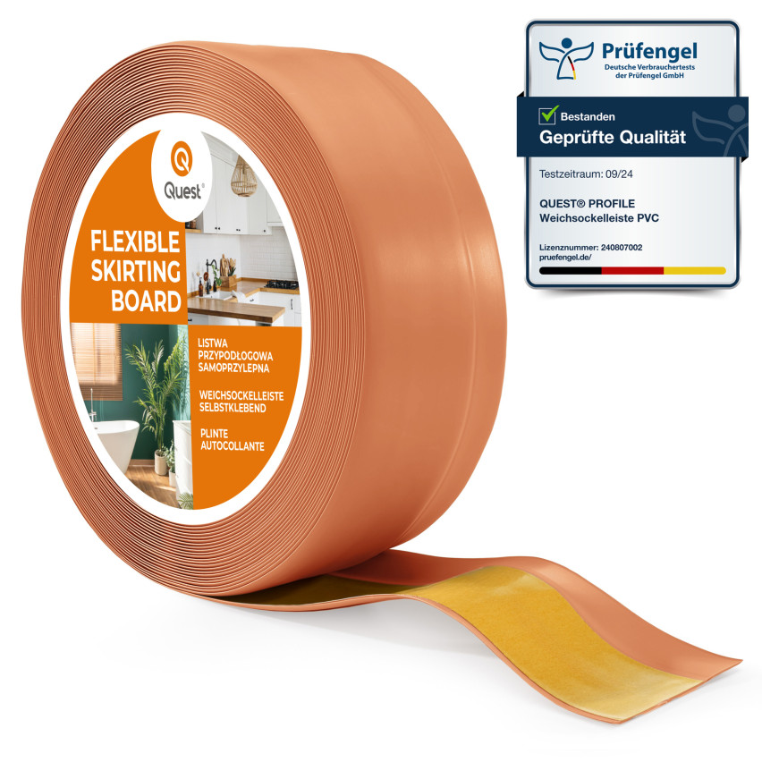 Plintă autoadezivă din PVC 50x20mm roșu cărămiziu