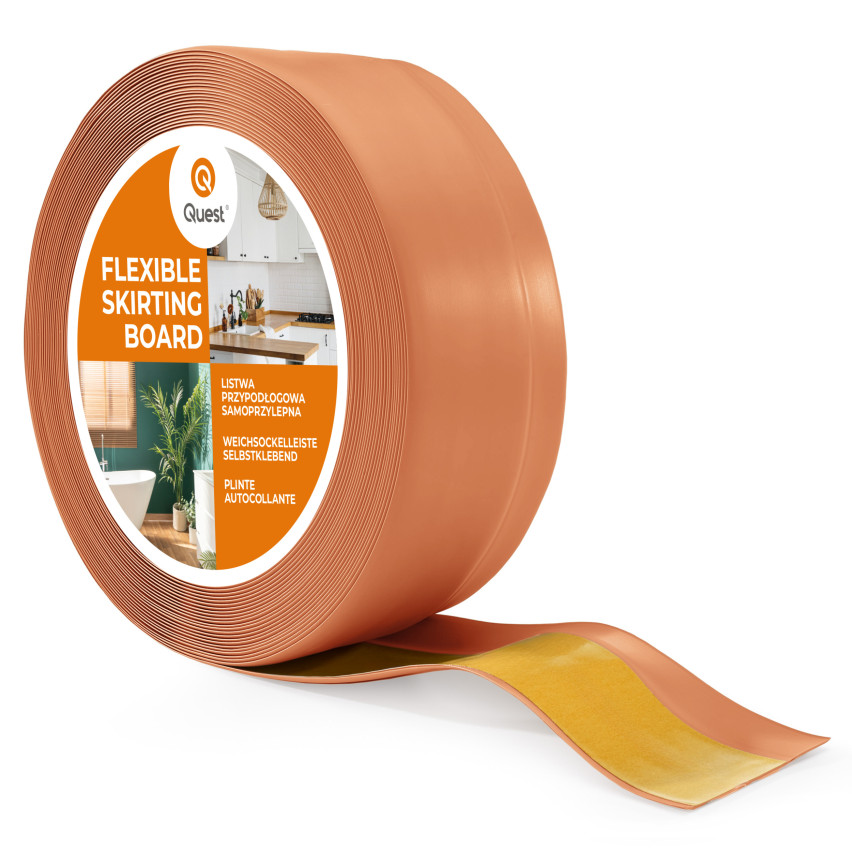 Plintă autoadezivă din PVC 50x20mm roșu cărămiziu