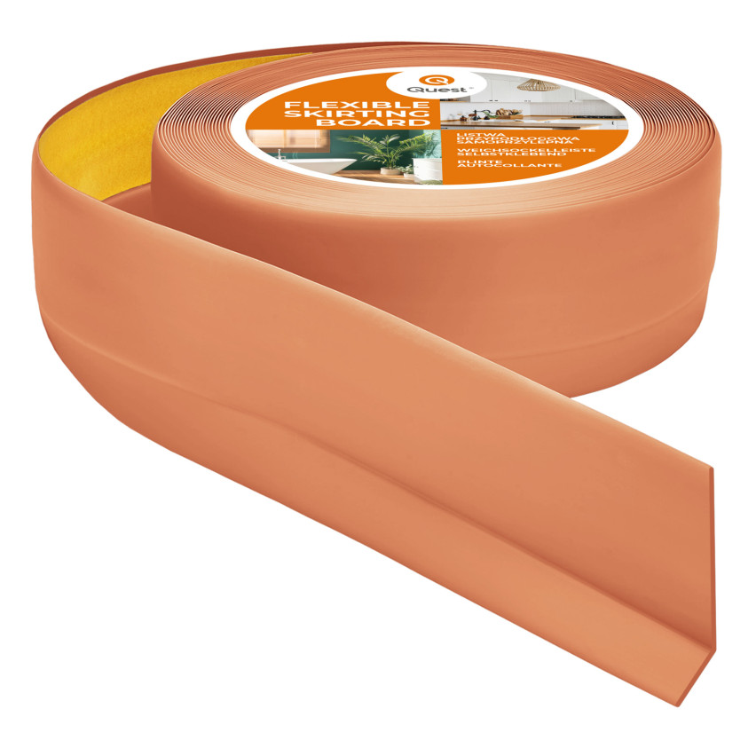 Plintă autoadezivă din PVC 50x20mm roșu cărămiziu