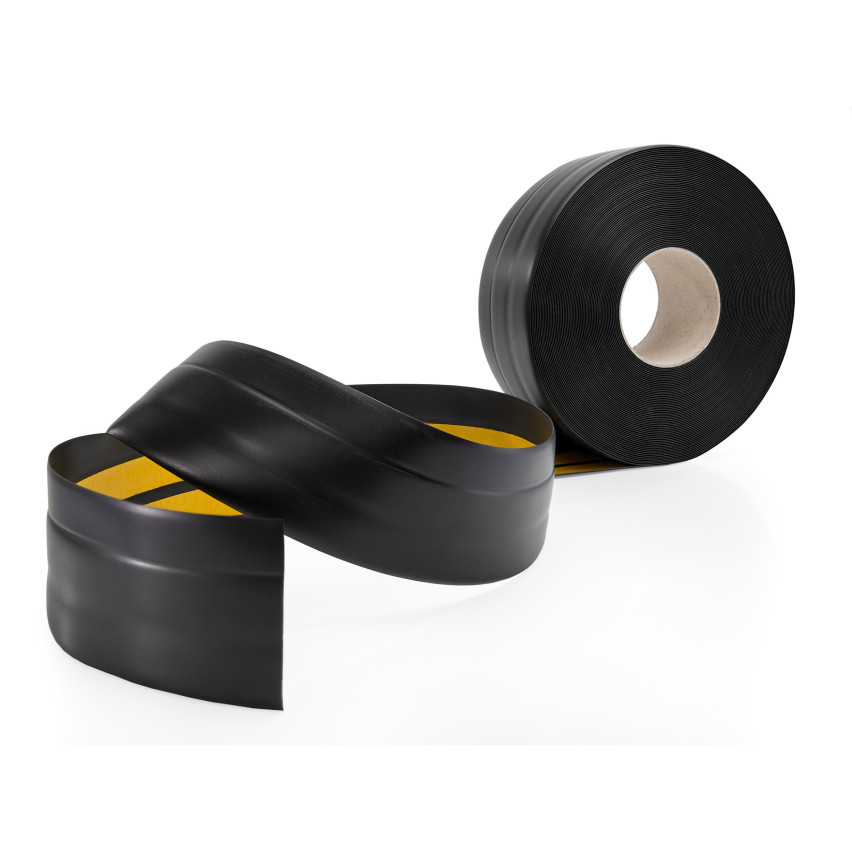 Plinta moale autoadezivă 50x20 mm, garnitură de perete flexibilă pentru bucătărie și baie, plintă PVC, bandă de etanșare, negru