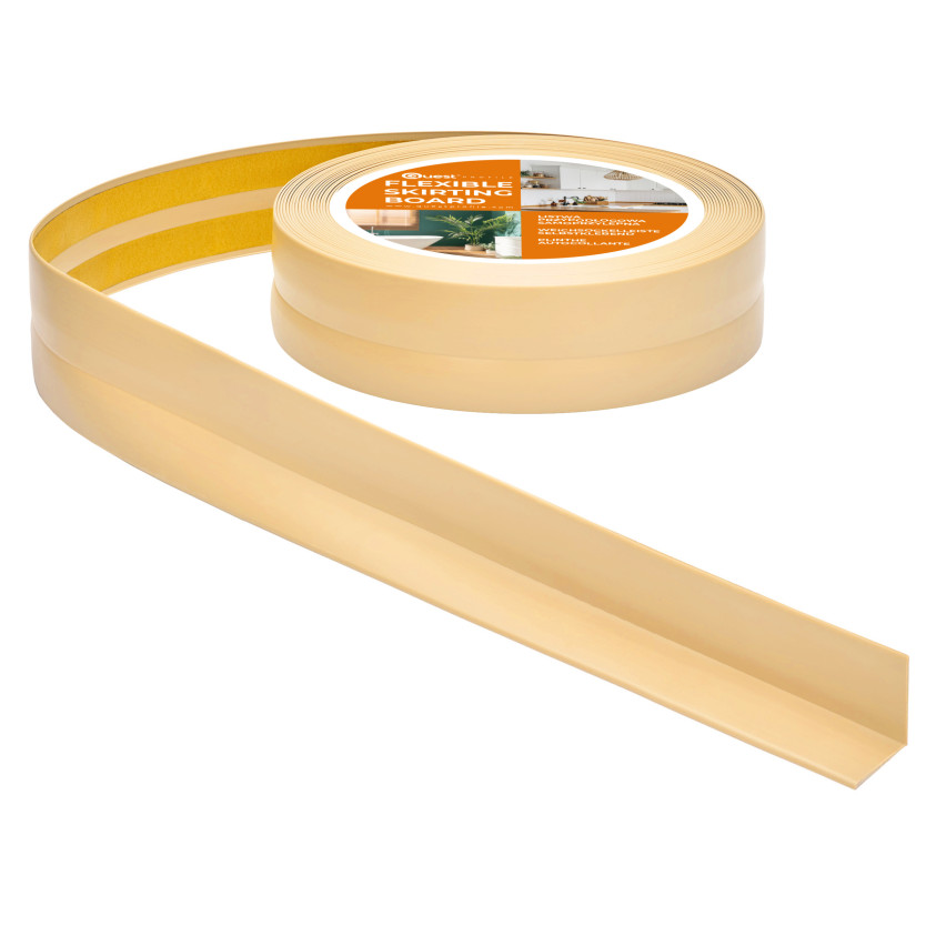 Listă de finisare autoadezivă din PVC, crem