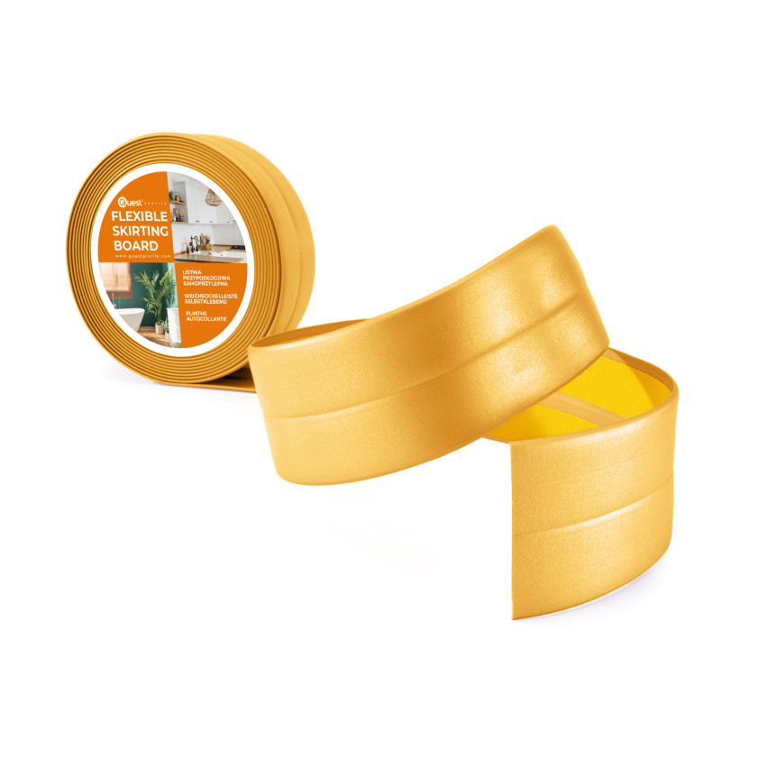 Listă de finisare autoadezivă din PVC, aurie