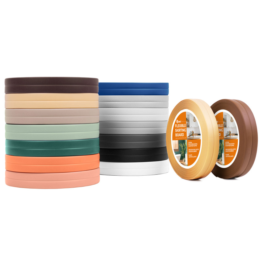 PVC bandă autoadezivă de instalare și finisare pe bandă de spumă 10/10 5m, crem