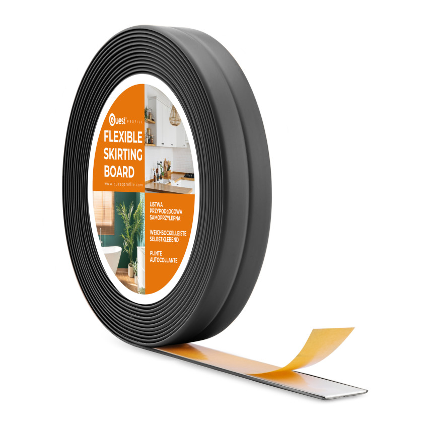  Bandă autoadezivă de montare și finisare din PVC pe bandă de spumă 10/10 5m - grafit