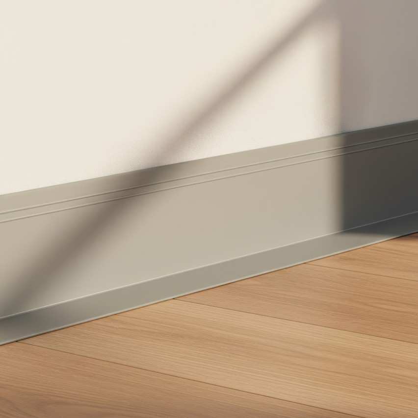 Plintă din PVC autoadezivă, plintă flexibilă DEKOR, 50x20mm, gri